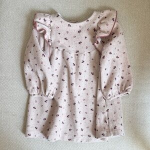 Zara Baby Girl Pink Floral Long Sleeve Dress